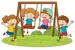Kinderen Schommel Wit